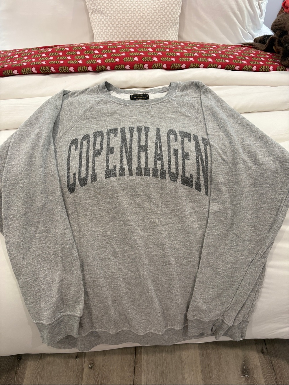 Copenhagen Oversized Gray Crewneck Sweatshirt - Unbranded